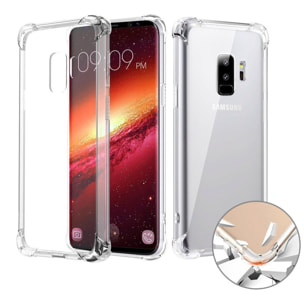 Coque Galaxy S9 Plus Samsung ANTI CHOCS silicone transparente avec bords renforcés