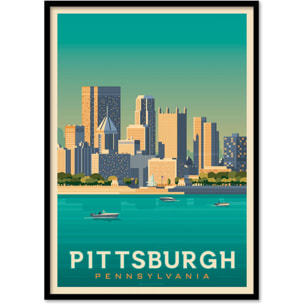 Affiche - Pittsburgh - Olahoop Travel Posters