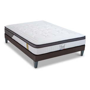 Ensemble Matelas Tivoli & Sommier KIT15, 25 cm, Mémoire de Forme et Mousse Supersoft, technologie Tri-Lattes, Soutien Ferme