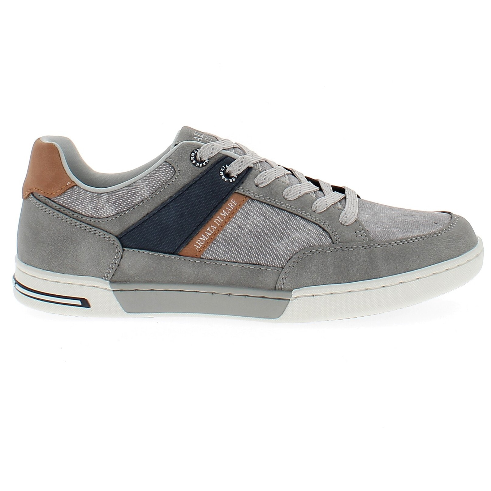 Armata di Mare Scarpe Uomo Sneakers Casual Stringate con Soletta Rimovibile in Memory Foam AMU 1M921 Grey