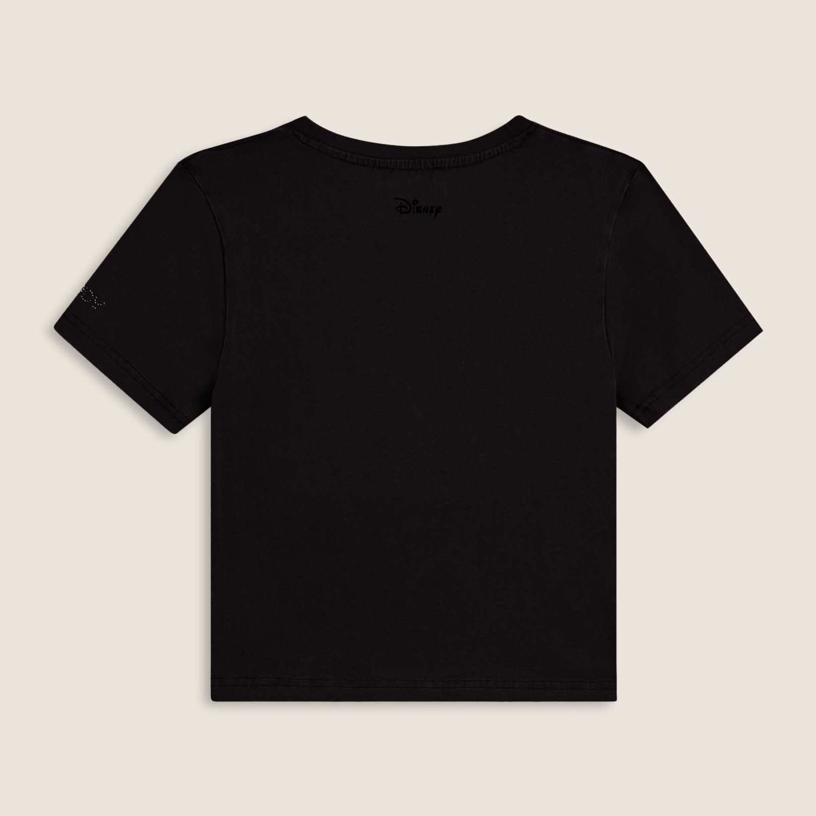 T-shirt cropped da donna con Mickey Mouse in strass