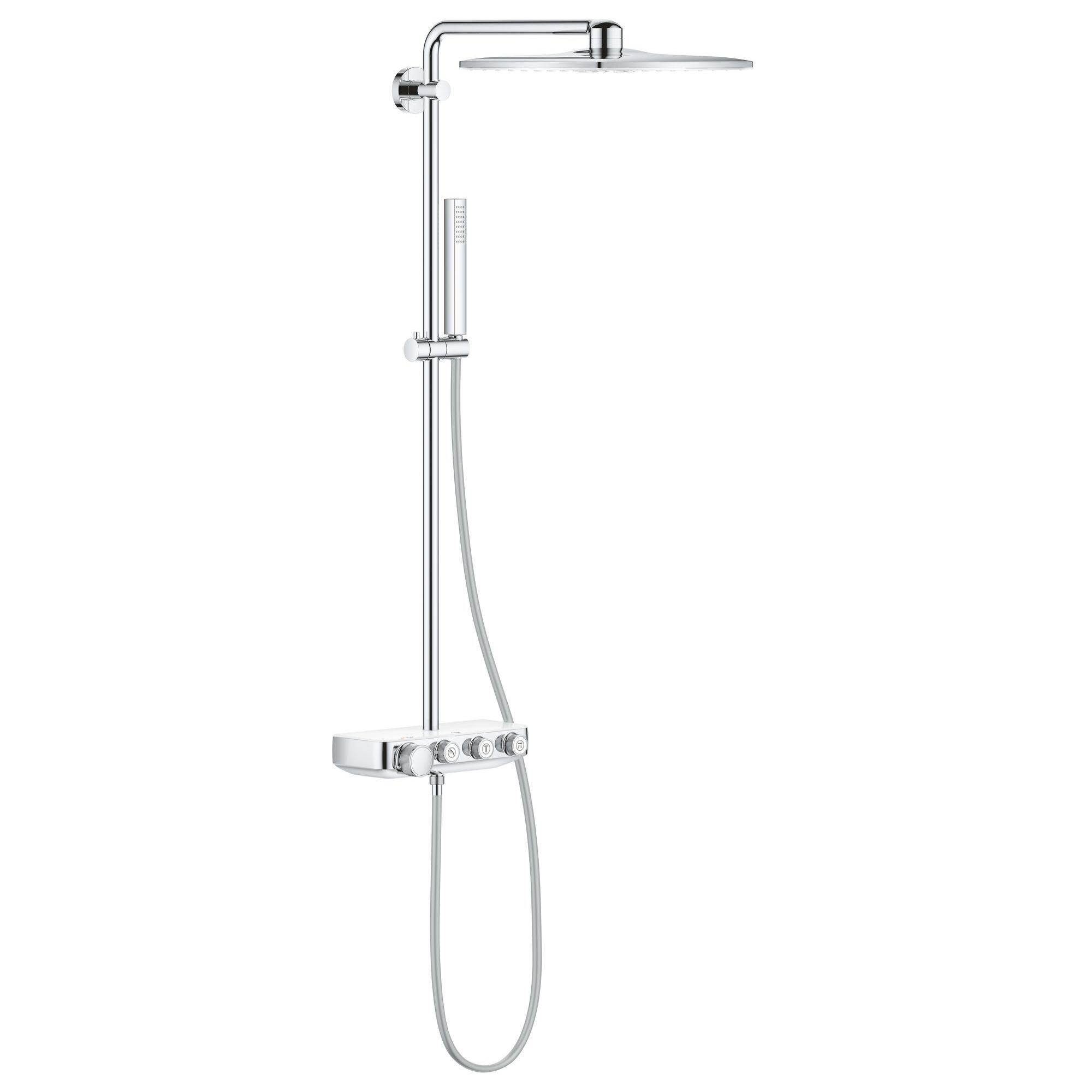 GROHE Colonne de douche avec mitigeur thermostatique Blanc Euphoria SmartControl System 310 Cube Duo