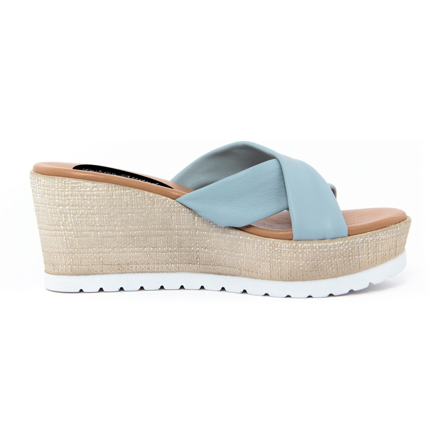 Sandalo con zeppa Donna colore Blu