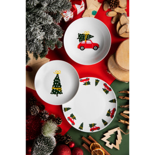 Service 18 assiettes Excelsa Ready For Christmas, porcelaine, multicolore