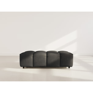 Adelaide - pouf en tissu texturé - Noir