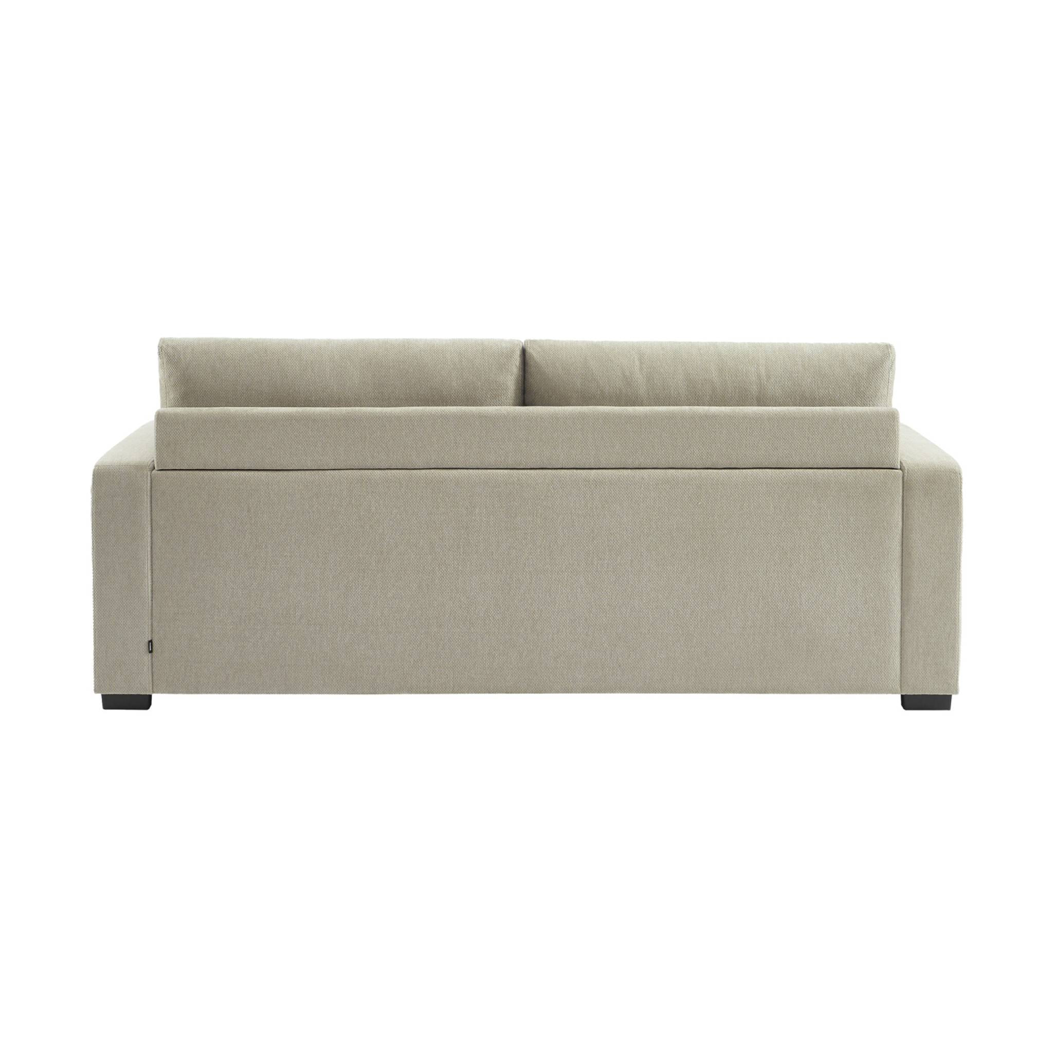 Canapé convertible 3 places tissu chenille beige L 211 x P 90 x H 86 cm - Easy