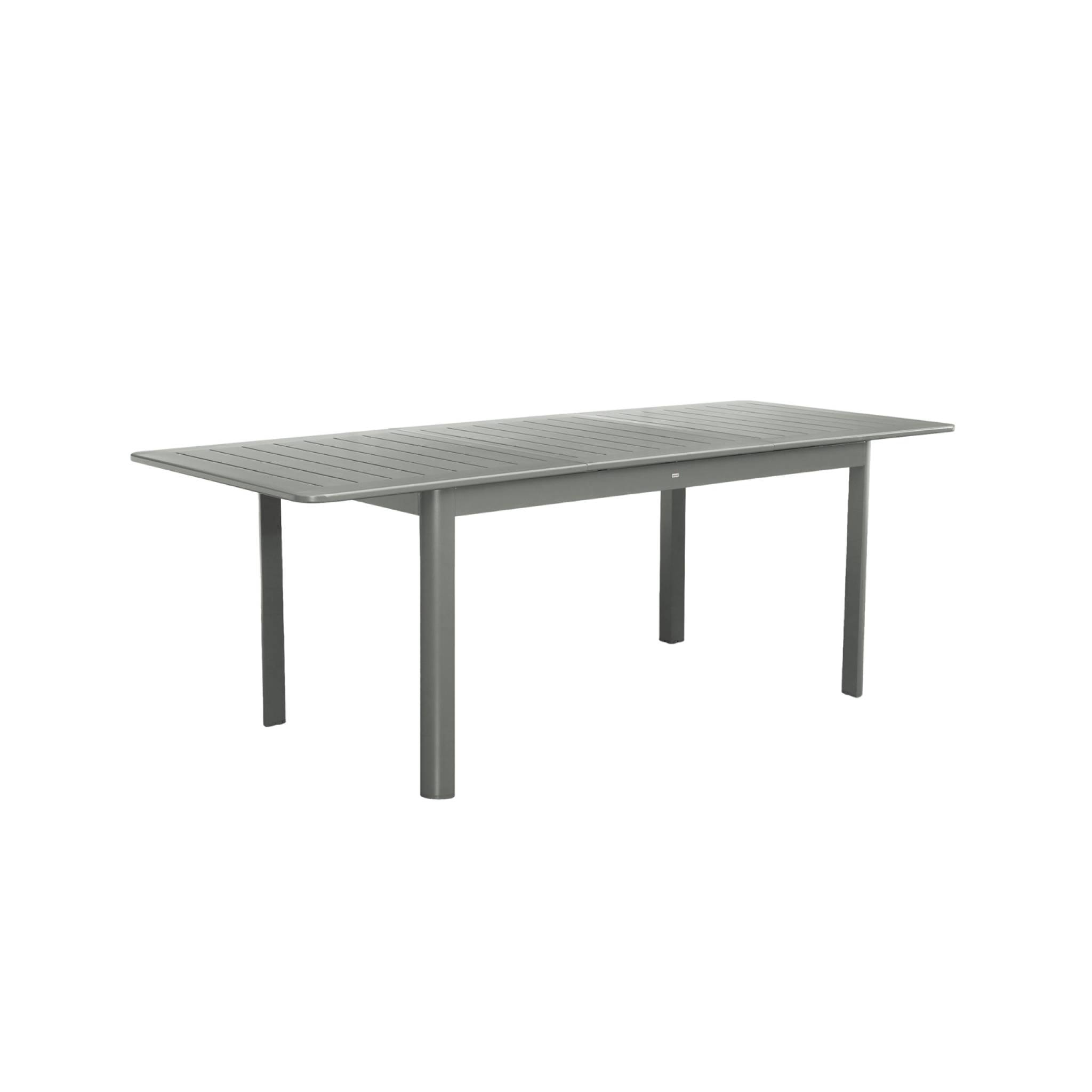 Table de jardin kaki SEATTLE extensible aluminium. 8 places. 173 / 236.5 x 100 x 75 cm