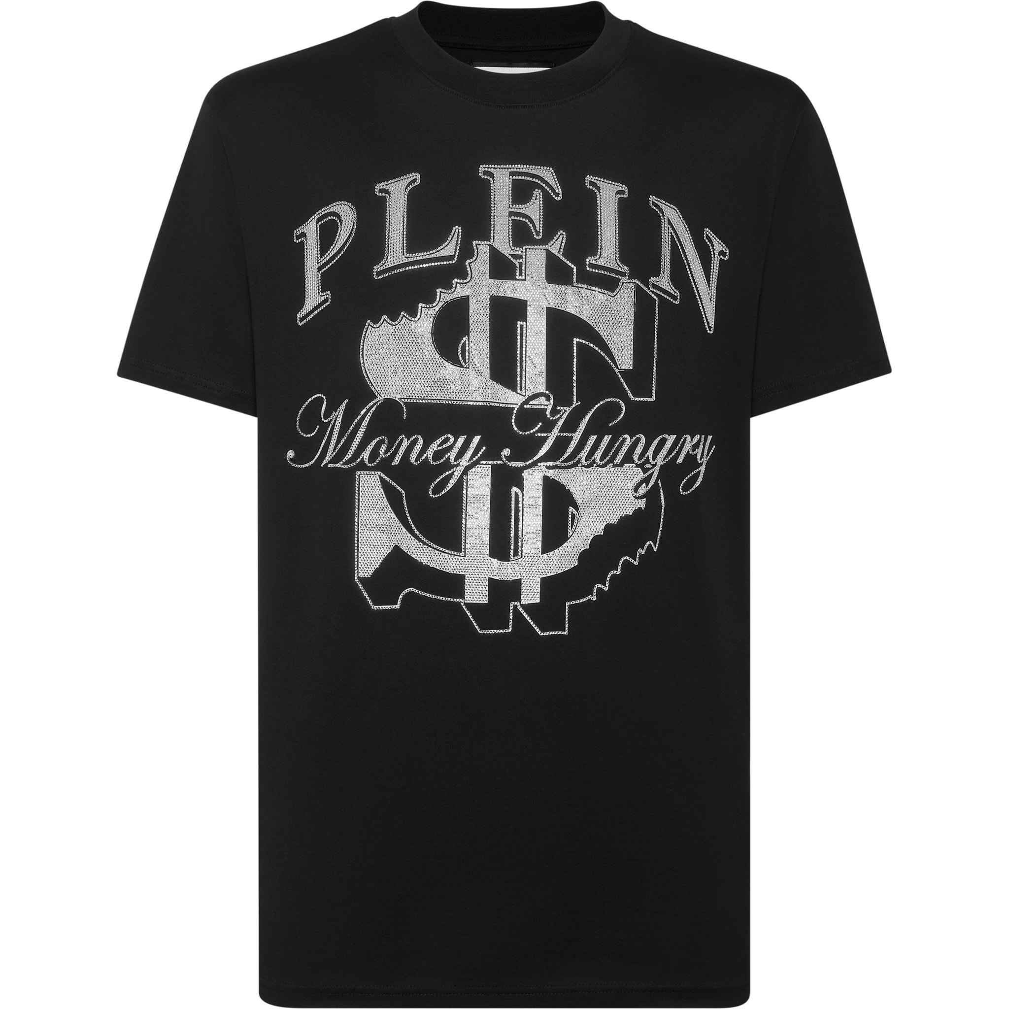 PHILIPP PLEIN Camiseta de cuello redondo y manga corta MONEY