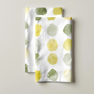 Lot de 2 torchons de cuisine 100% coton Dante