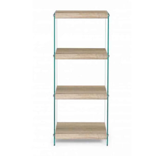 LIBRERIA KENYA in Vetro e MDF 40x30x100,5 cm