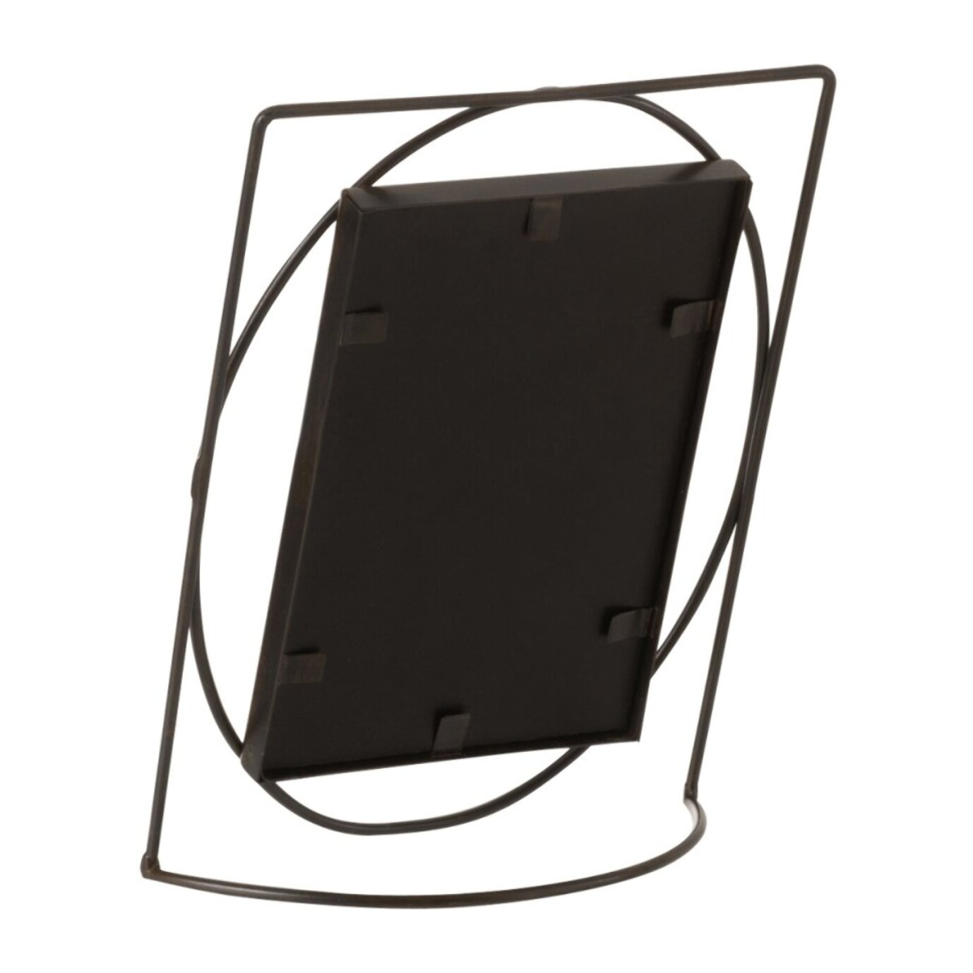 J-Line cadre photo Rectangle - métal/verre - brun foncé - small
