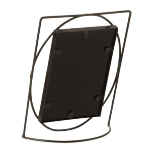 J-Line cadre photo Rectangle - métal/verre - brun foncé - small