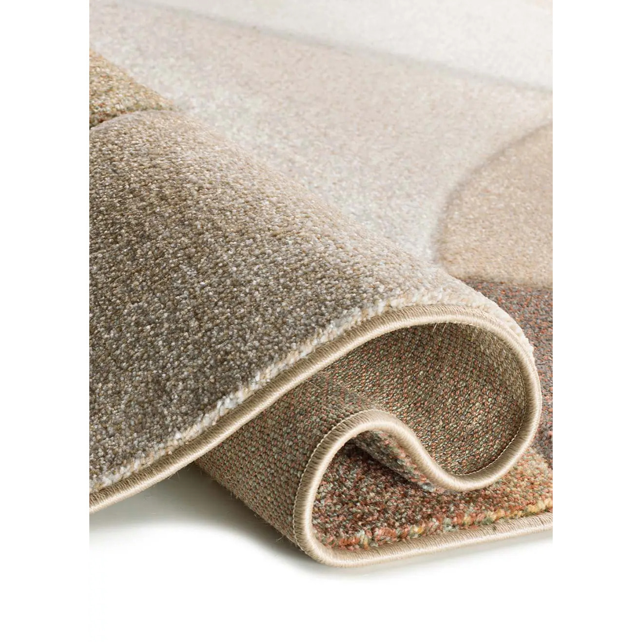 BADET Alfombra abstracta de pelo corto terracota, varias medidas disponibles.