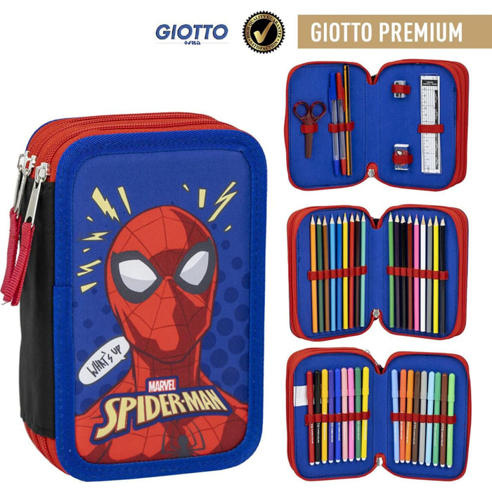 Plumier Con Accesorios Giotto Spiderman