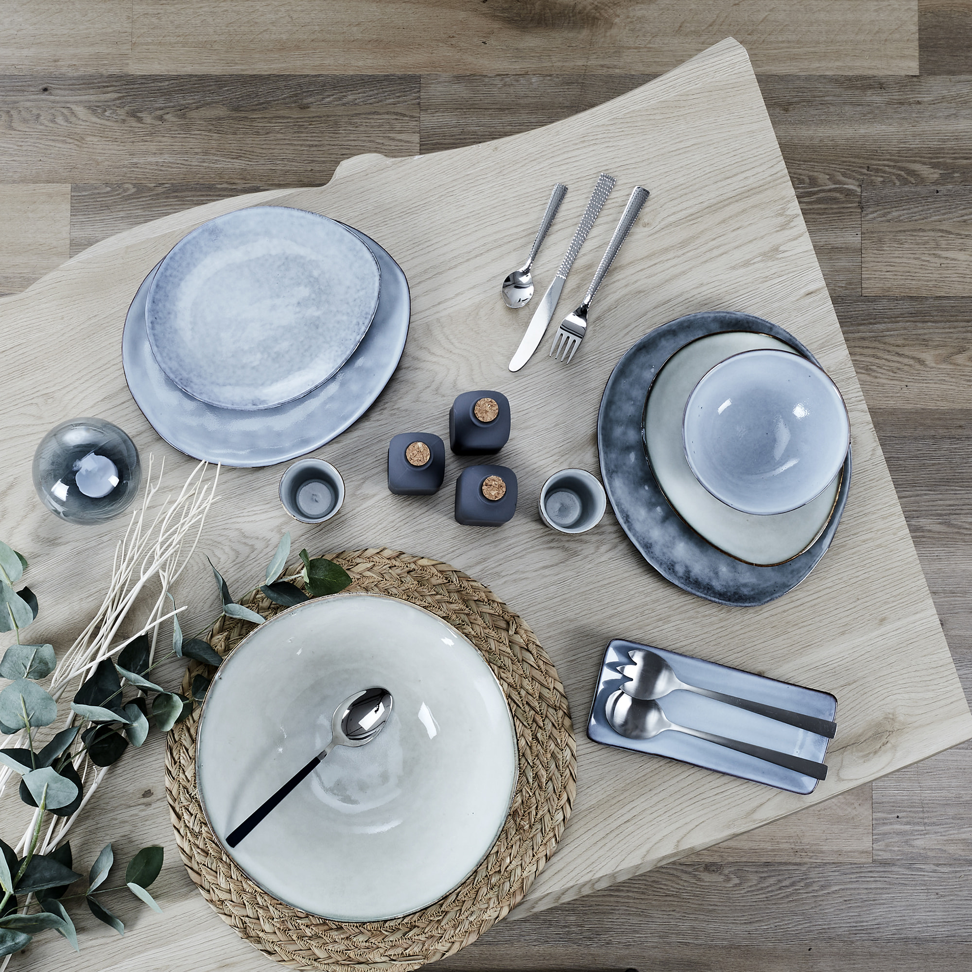 Assiette Galet 27.5x23cm Au Gres Du Temps Gris
