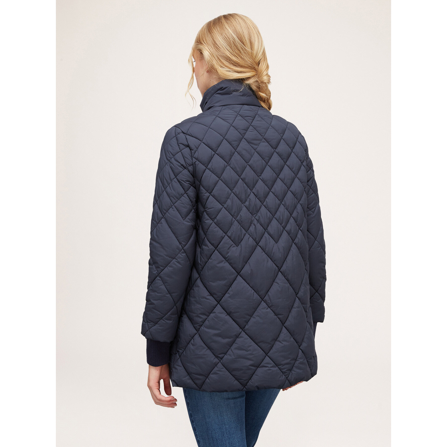 Motivi - Giacca imbottita trapuntata a rombi - Blu