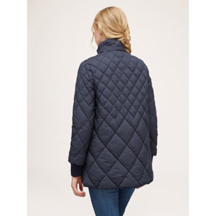 Motivi - Giacca imbottita trapuntata a rombi - Blu