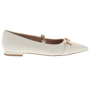 Marina Galanti Scarpe Donna Ballet Flat with Gold Horsebit MG W24A038 Butter