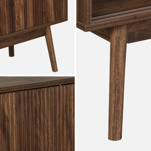 Buffet scandinave décor bois 2 portes 150cm LINEAR