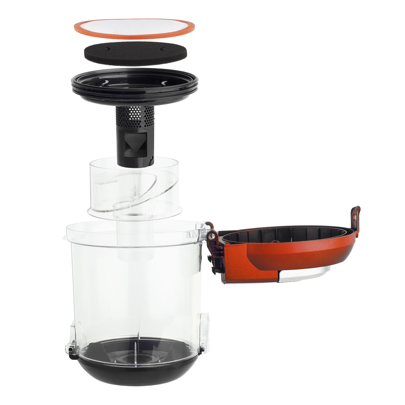 Aspirador ciclonico sin bolsa STC58 H.Koenig, cepillo para suelos duros y cepillo para alfombras y mascotas, filtro HEPA 12, 850W