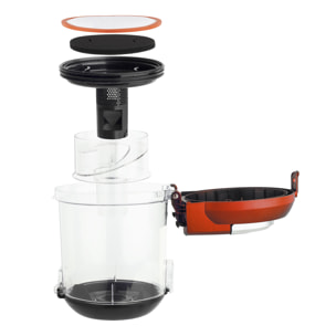 Aspirador ciclonico sin bolsa STC58 H.Koenig, cepillo para suelos duros y cepillo para alfombras y mascotas, filtro HEPA 12, 850W