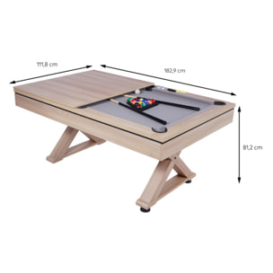 Table multi-jeux ping-pong et billard en bois ARIZONA