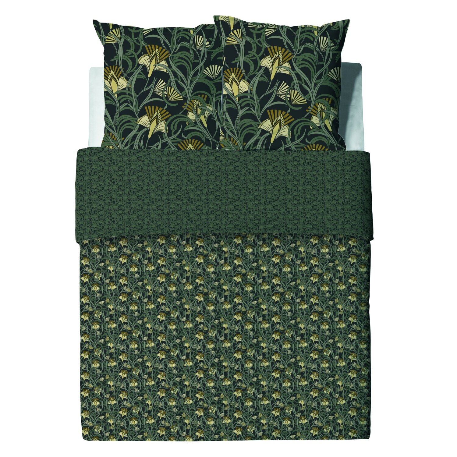 Parure de couette + 2 taies 100% coton 57fils - liana