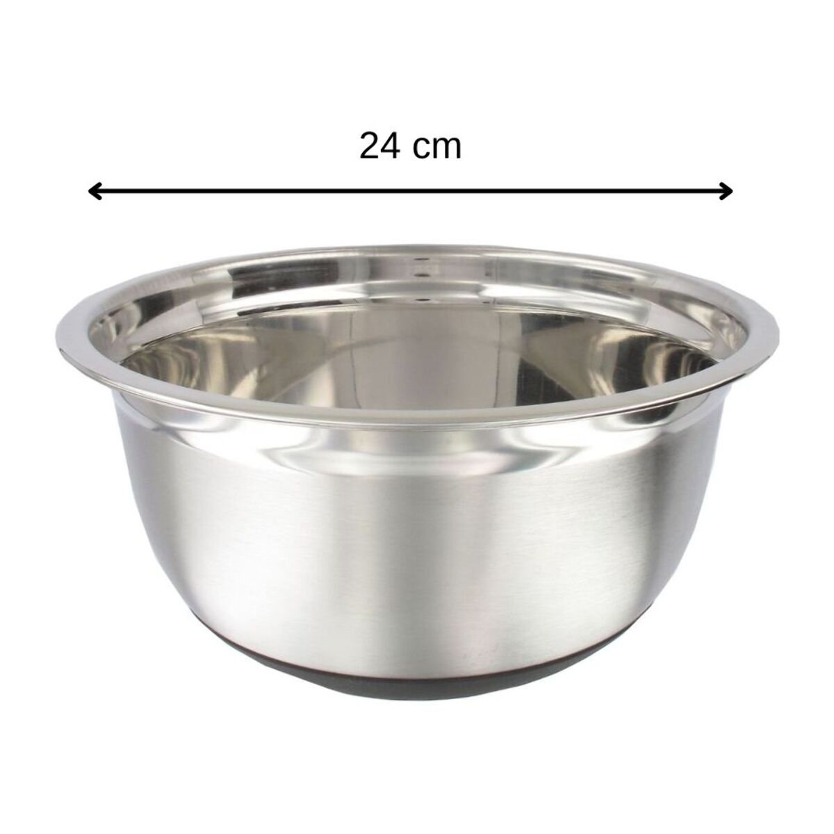 Ensemble de 2 Bols à mixer en inox 24 cm de diamètre Fackelmann Basic