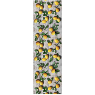 Tappeto EMOZIONI LIMONI moderno frutta estate amalfi mediterraneo lavabile antiscivolo passatoia multiuso bagno cucina ingresso