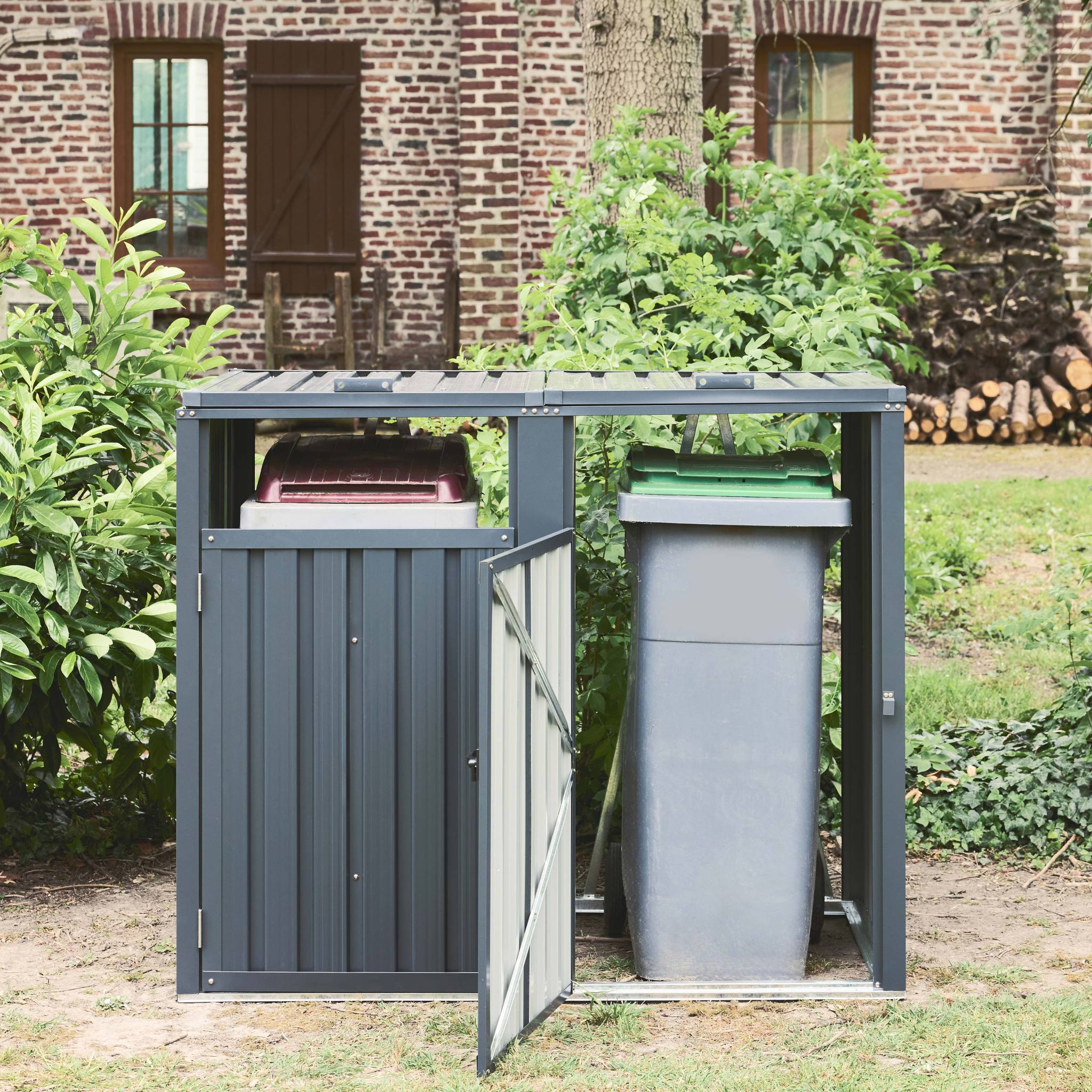 Cache poubelle acier galvanisé ESCAUT