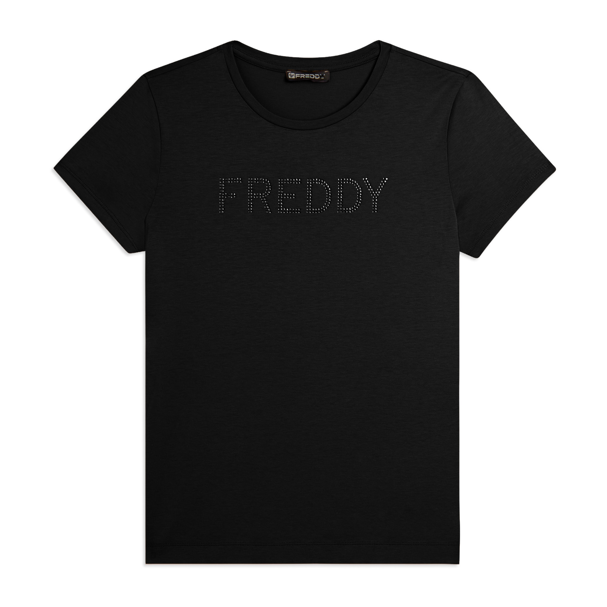 T-shirt manica corta con logo FREDDY in strass