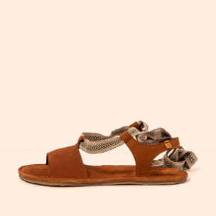 Sandalias N5685 NOBUCK LAVADO CUERO/SATYA color Cuero