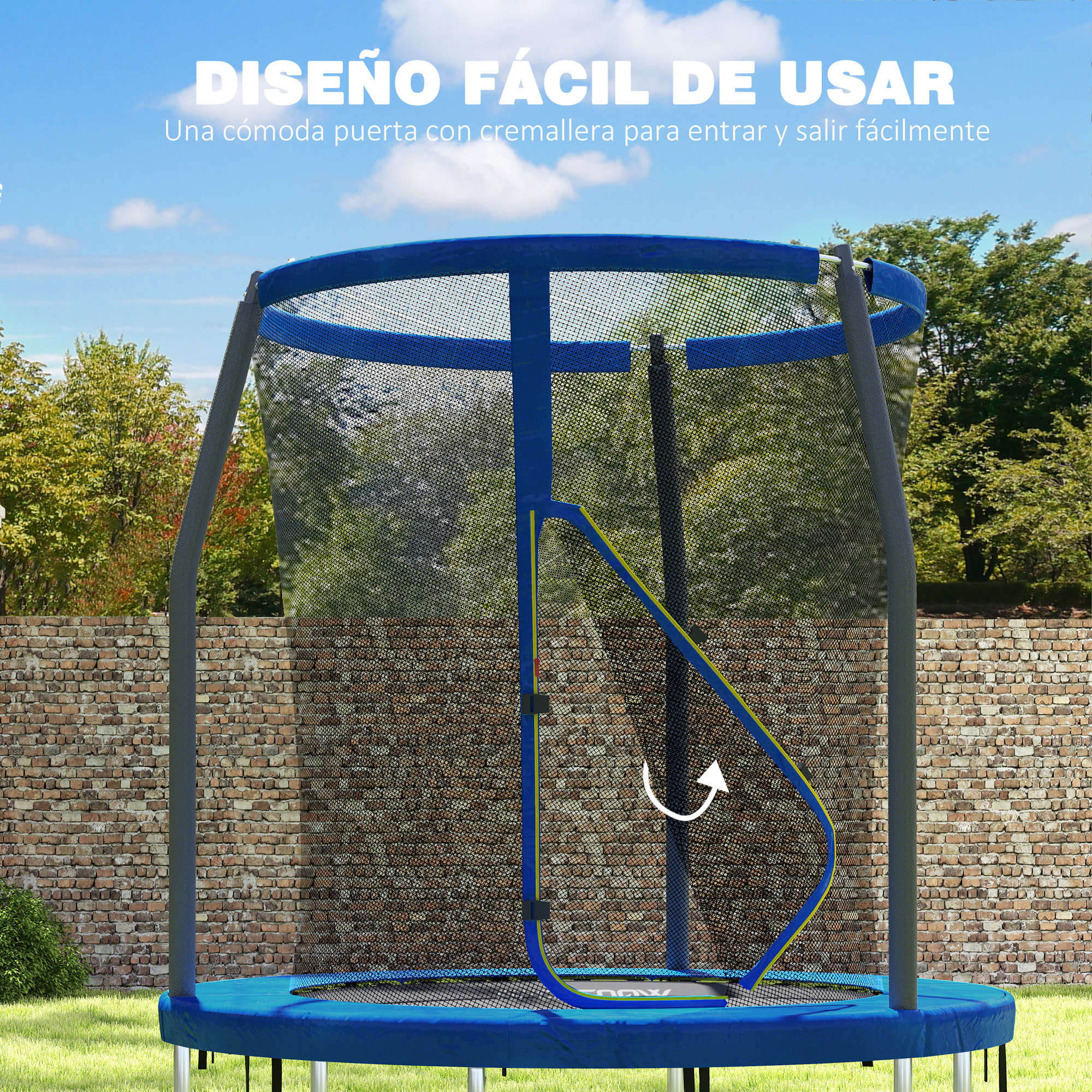 Cama Elástica Infantil Ø183 cm, Trampolín para Niños de +6 Años con Red de Seguridad, Barras Acolchadas, Funda de Seguridad y Marco de Acero, para Interior y Exterior