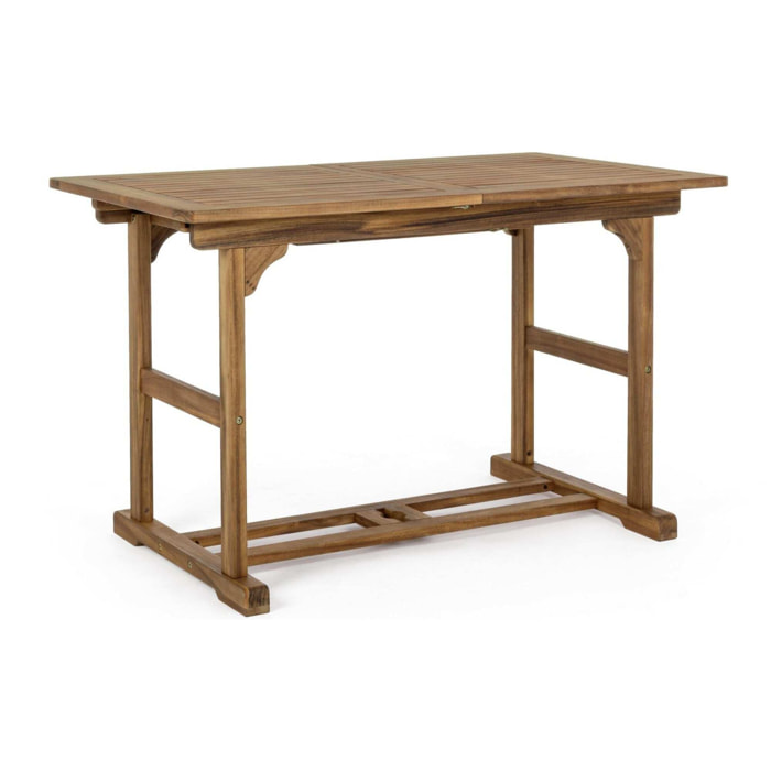 Tavolo allungabile NOEMI in legno di acacia, 120×70 cm – 160×70 cm