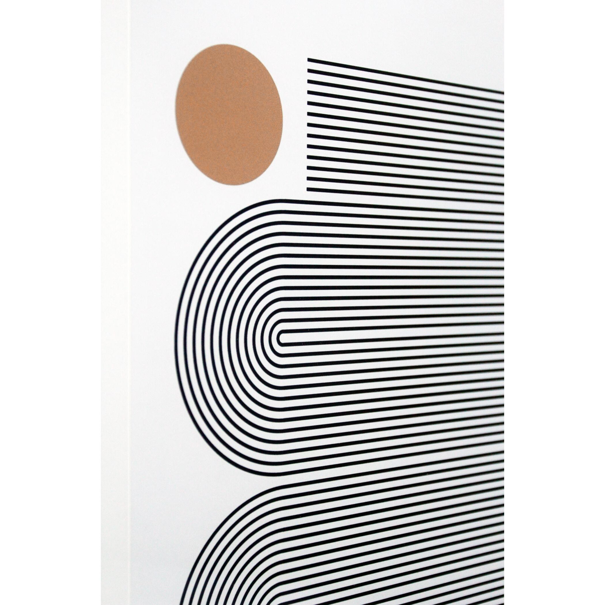 2 láminas impresas enmarcadas Route blanco-negro 60x40x3 cm