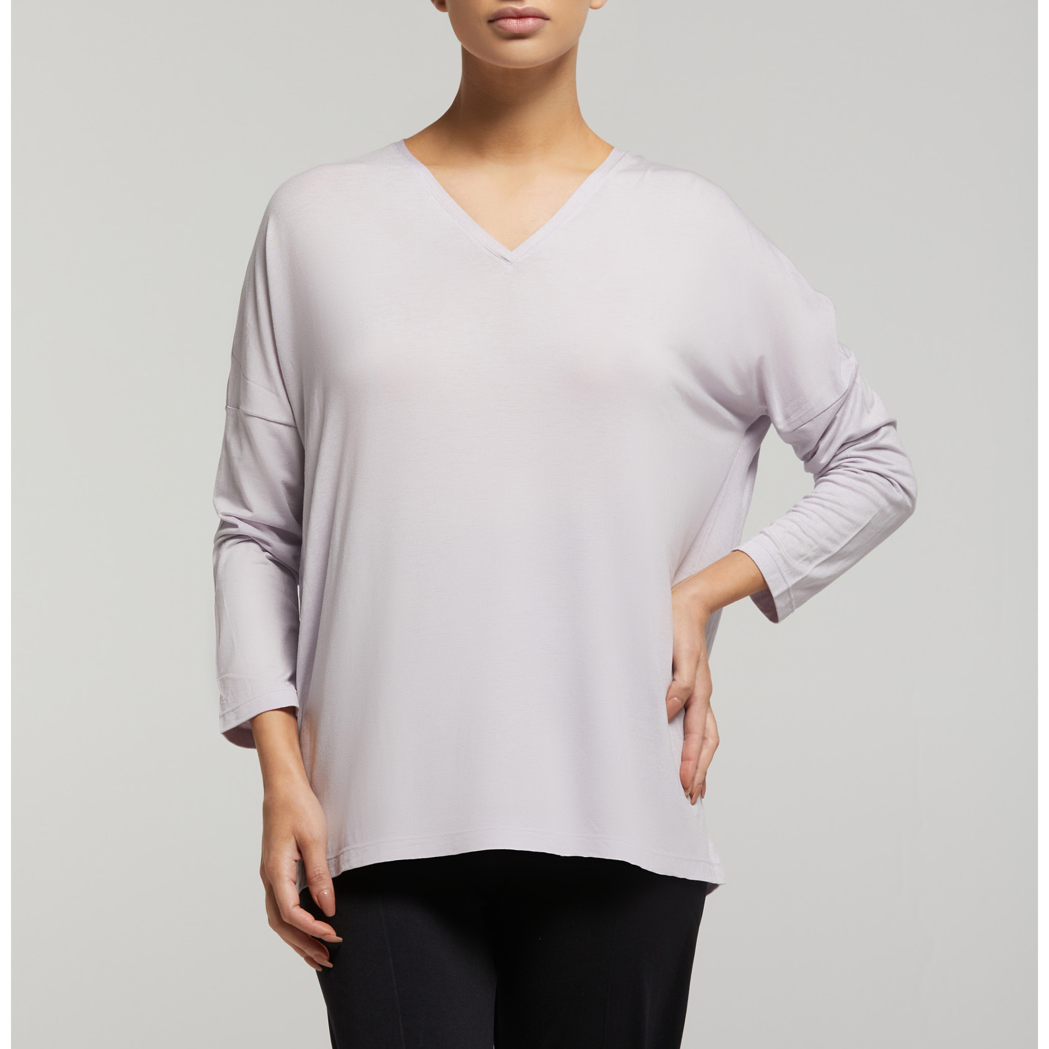 Maglia manica lunga in viscosa sostenibile vestibilità over