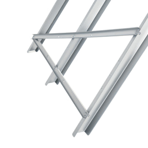 Caballete para Sierra Plegable Caballete Motosierra con Estructura Triangular de Metal Soporte para Leña Carga 100 kg 83x83x79 cm Plata