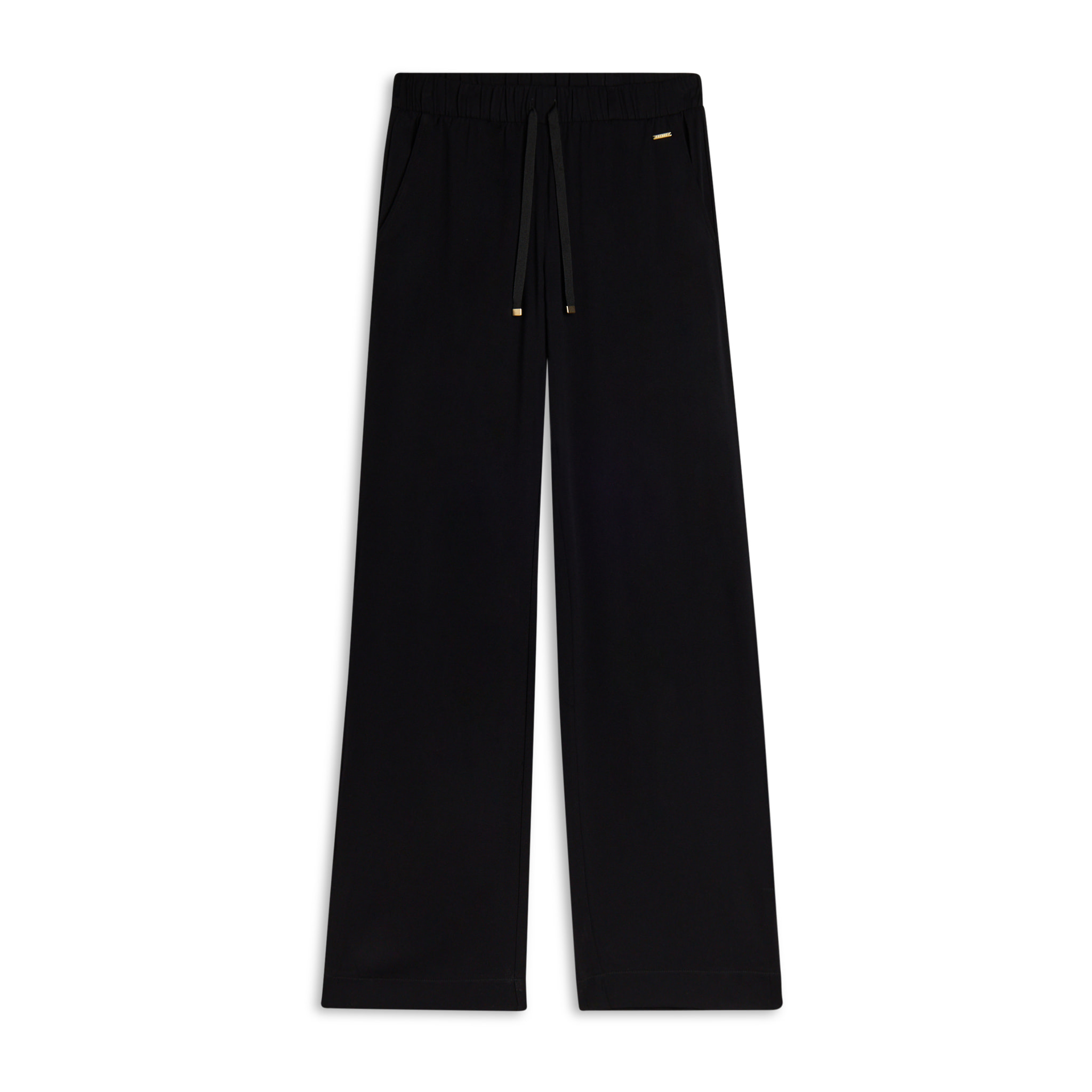 Pantaloni in viscosa effetto lino con ampi spacchi laterali