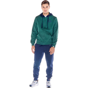 Chándal de invierno cepillado para hombre Leone Basic Vintage con capucha y cremallera