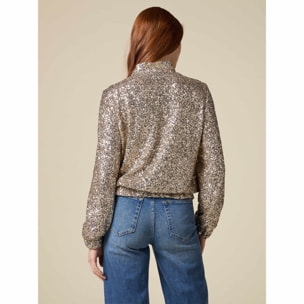 Oltre - Bomber full paillettes - Oro