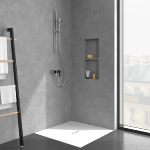 Mitigeur mécanique douche VILLEROY ET BOCH Architectura Square + Ensemble de douche VILLEROY ET BOCH Verve Showers 3 jets