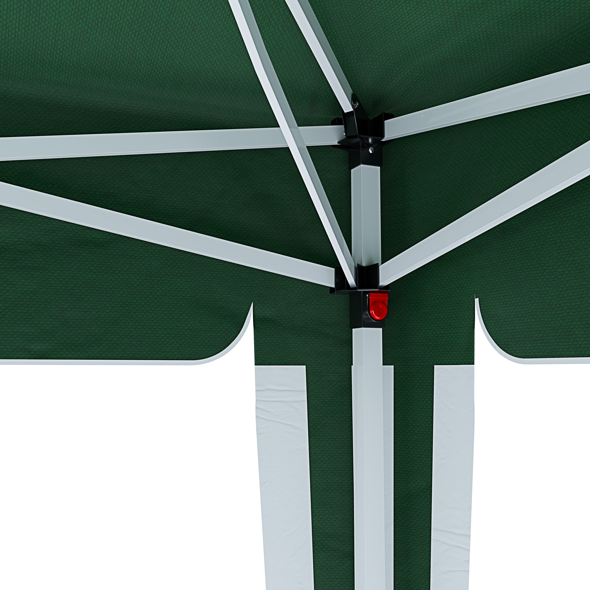 Gazebo Pieghevole Impermeabile 3 x 3 M Da Giardino Con 4 Sacche Pesi Sacca Trasporto Chiusura Fisarmonica Struttura Acciaio Copertura 160 gr/m² Verde