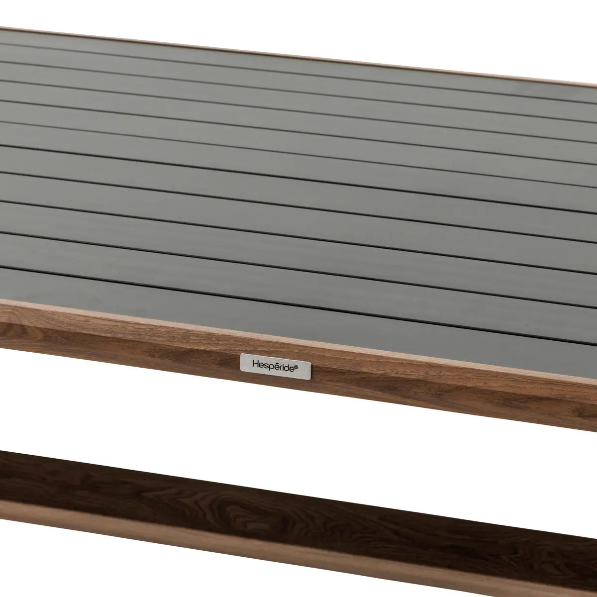 Table de jardin "Axiome" honey & graphite 8 places en aluminium