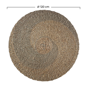 Tapis rond ∅120cm en jacinthe d'eau - Yvy