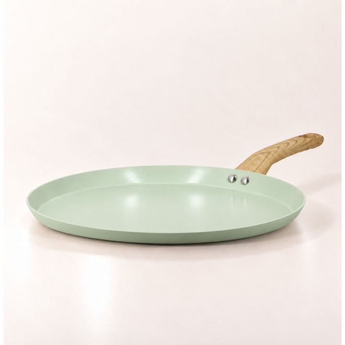 Galetière 32cm avec revêtement céramique céladon -tous feux COLORAMA