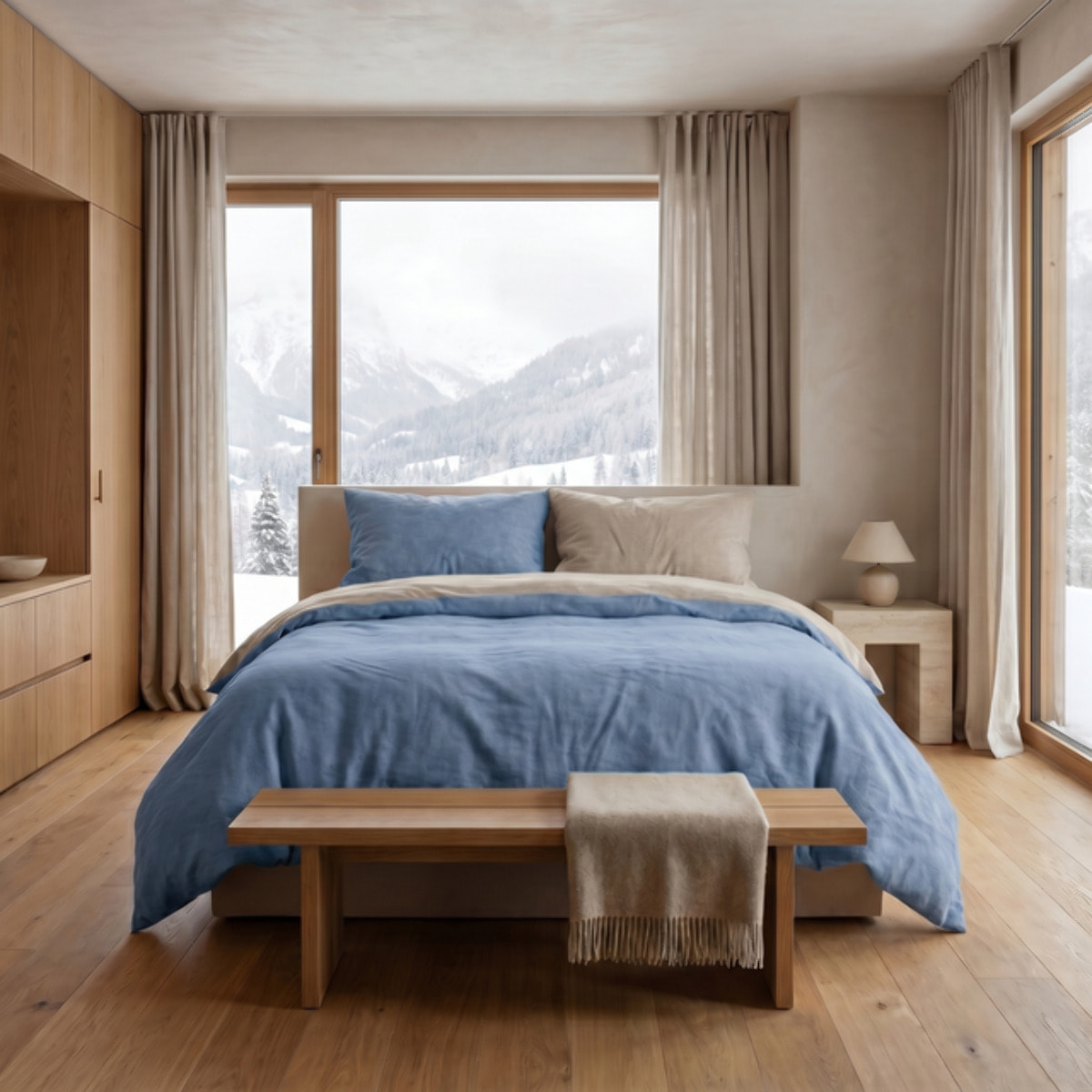 Parure copripiumino in flanella di cotone caldo e morbido, set sacco copripiumino con federa double face, tessuto tinto filo traspirante e resistente, ideale per inverno, comfort avvolgente, facile da lavare e durevole