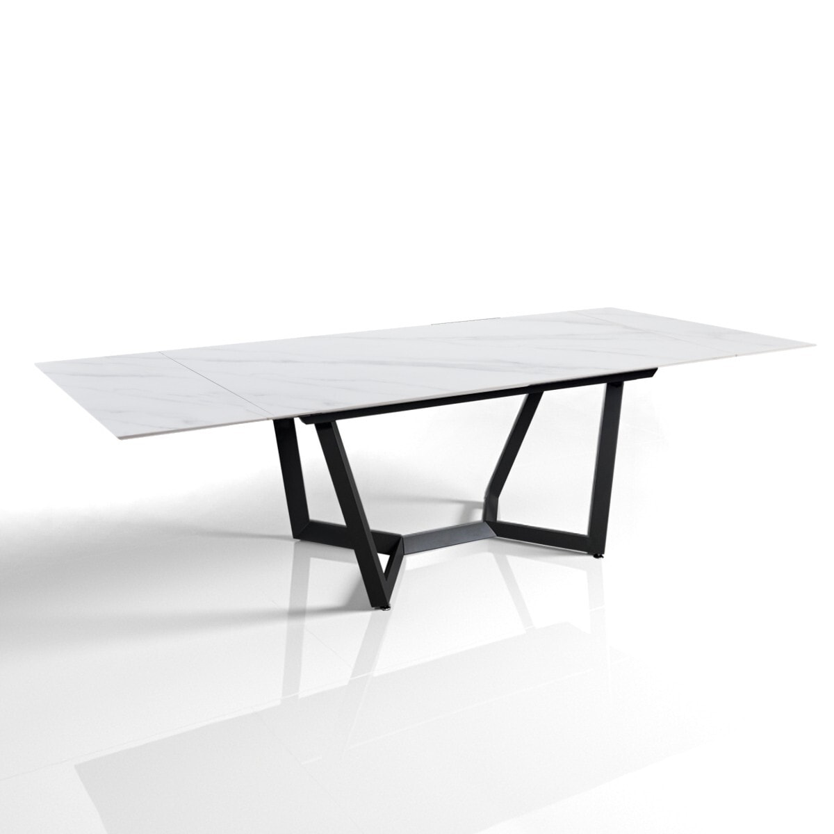 Tomasucci Table extensible LEO EVO en MARBRE BLANC / GRIS