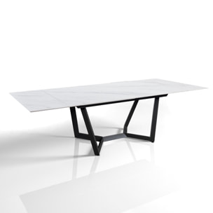 Tomasucci Table extensible LEO EVO en MARBRE BLANC / GRIS