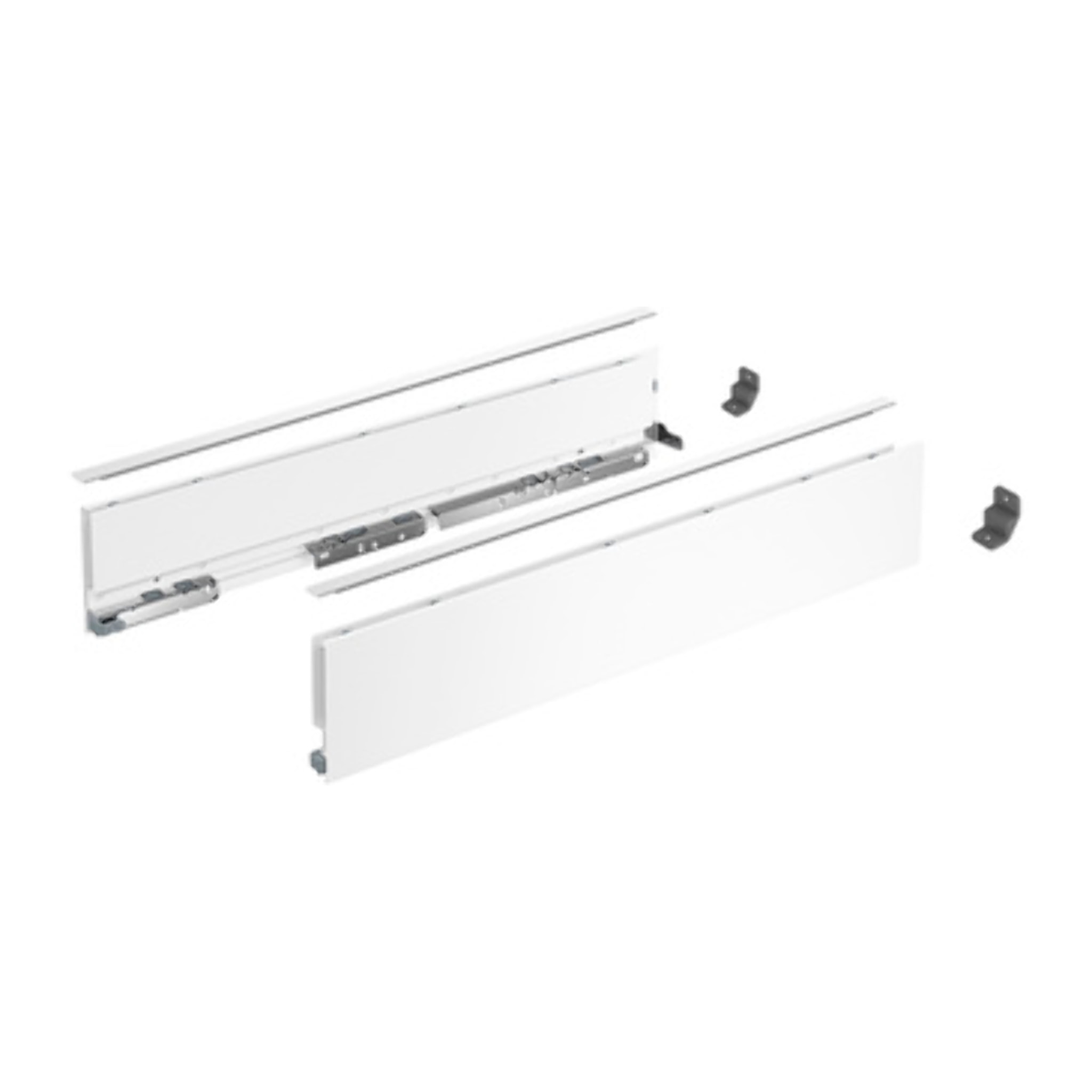 Profilé latéral de tiroir AvanTech YOU, H101mm x L400mm, blanc, gauche et droite - HETTICH - 9353386