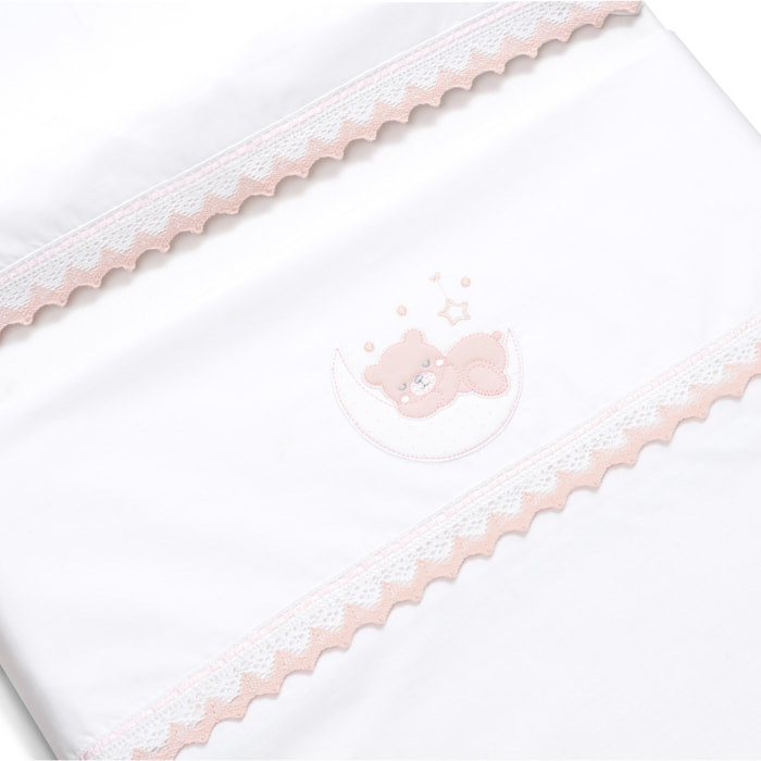Juego de Sábanas para Minicuna mod. Guipur Oso Luna